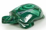 Flowery, Malachite Turtle Carving - DR Congo #317784-1